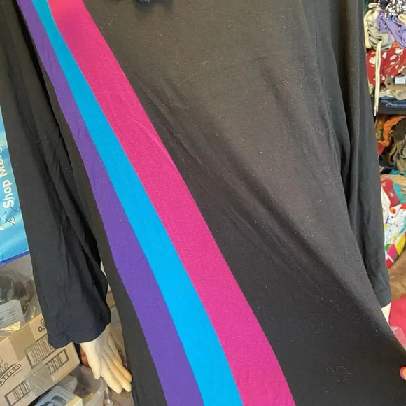 VTG Phool India MidiDress Black Multicolor Block Stretchy Festival Largenlook 2X - Picture 7 of 10